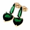 gold plated earrings with exclusive cubic zirconia